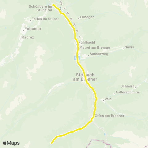 Verkehrsverbund Tirol Schönberg i. St. - Matrei a. Br. - Steinach a. Br. - Obernberg a. Br. map
