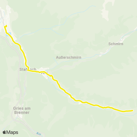 Verkehrsverbund Tirol Steinach a. Br. - St. Jodok a. Br. - Vals map