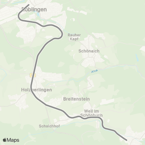 VVS Dettenhausen - Holzgerlingen - Böblingen (Schönbuchbahn) map