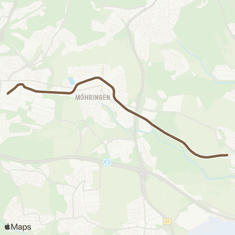 VVS Plieningen - Möhringen - Vaihingen map