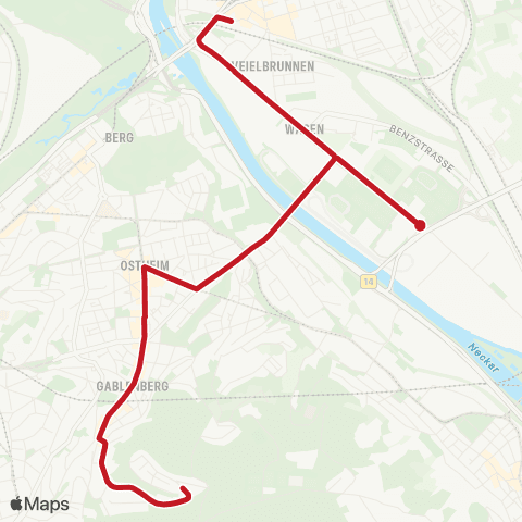 VVS Buchwald - Wagenburgstraße - Mercedes-Benz-Welt - Bad Cannstatt map