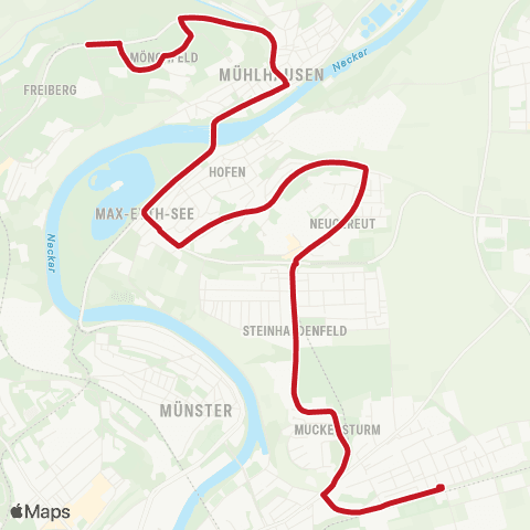 VVS Freiberg - Mühlhausen - Neugereut ( - Sommerrain) map