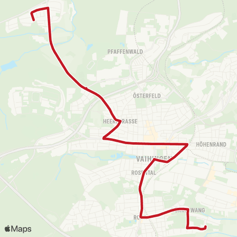 VVS Büsnau - Vaihingen - Dürrlewang map