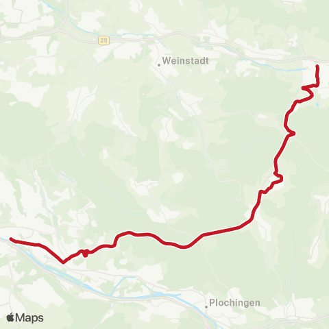 VVS Esslingen (N) ZOB - Baltmannsweiler - Hohengehren ( - Winterbach) map