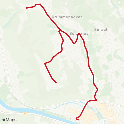 VVS Esslingen ZOB - Sulzgries - Rüdern / Neckarhalde map
