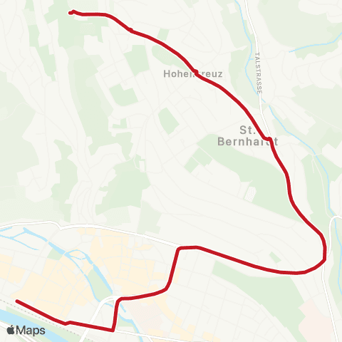 VVS Esslingen ZOB - St. Bernhardt - Serach map