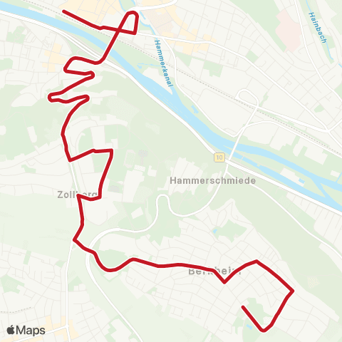 VVS Essl. (N) ZOB - Zollberg / - Adenauerbrücke - Berkheim map