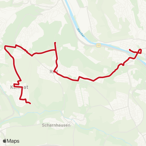 VVS Esslingen (N) - Ruit - Heumaden - Kemnat map