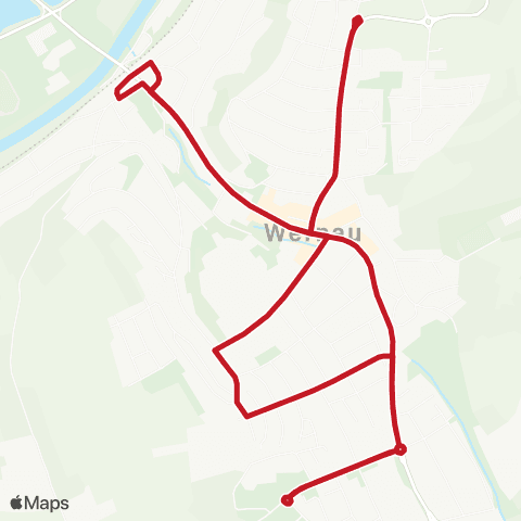 VVS Wernau (N) Bahnhof - Katzenstein - Schmalwiesen - Bahnhof [Stadtverkehr Wernau (Neckar)] map