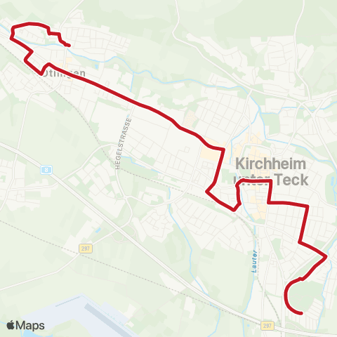VVS Kirchheim (T) Altvaterweg - ZOB - Ötlingen map
