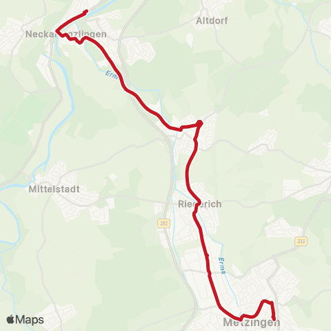 VVS Metzingen - Bempflingen - Neckartenzlingen map