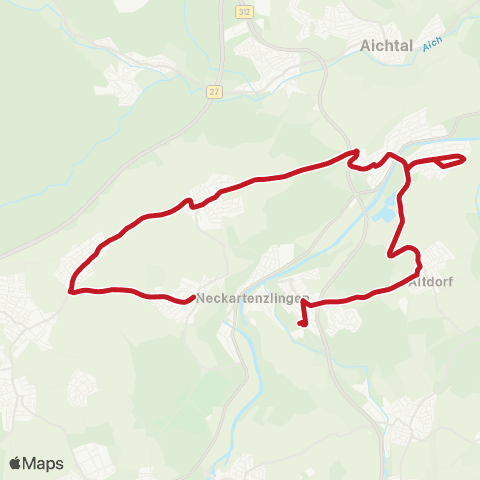 VVS Altdorf / Neckartailf. / Schlaitdorf / Häslach - N. Auwiesenschule map