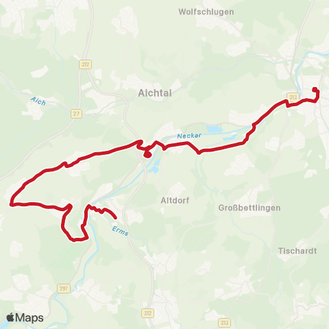 VVS Nürtingen - Neckartailfingen - Schlaitdorf - Neckartenzlingen map