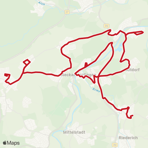 VVS Altdorf / Neckartailfingen - Walddorf Gustav-Werner-Schule map