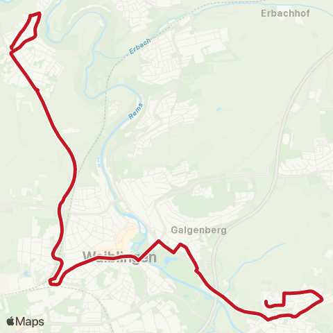 VVS Hegnach - Waiblingen - Beinstein ( - Endersbach) map