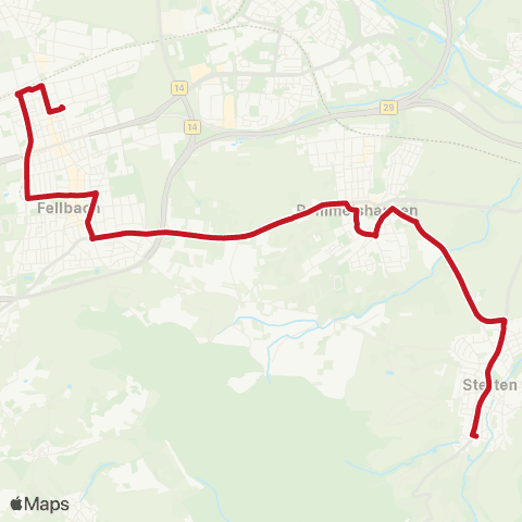 VVS Fellbach - Rommelshausen - Stetten i. R. map