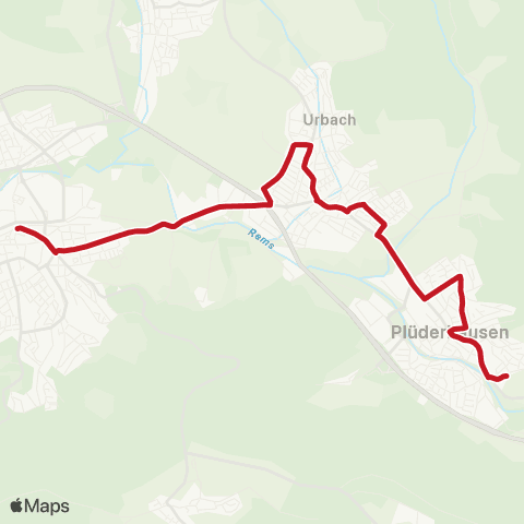 VVS Schorndorf - Urbach - Plüderhausen map