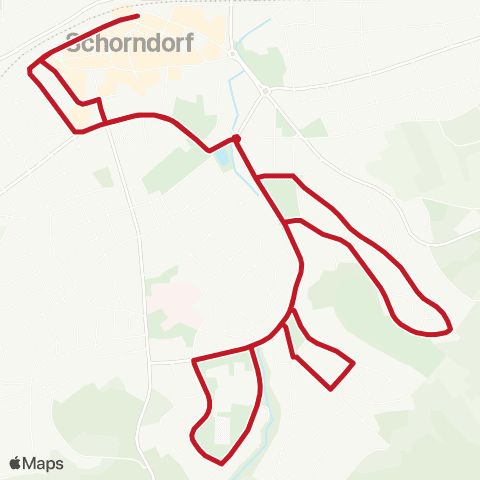 VVS Schorndorf Bahnhof - Grauhalde - Alte Steige - Neuer Friedhof - Bahnhof map