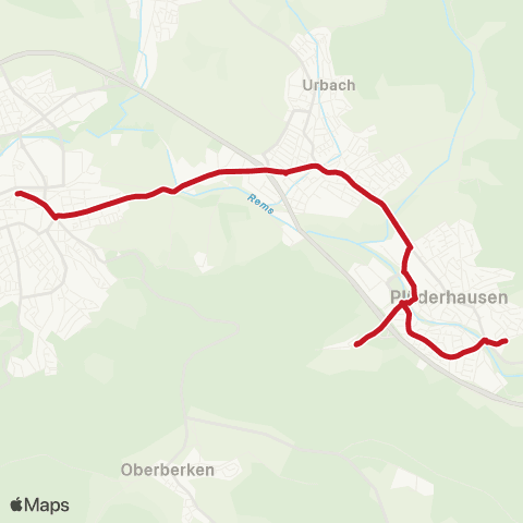 VVS Schorndorf - Urbach - Plüderhausen map