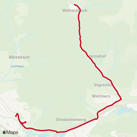 VVS (Welzheim - ) Walkersbach - Waldhausen map