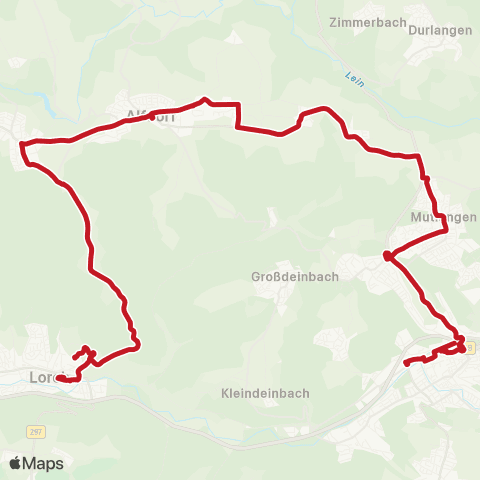 VVS Alfdorf - Pfahlbronn - Lorch map