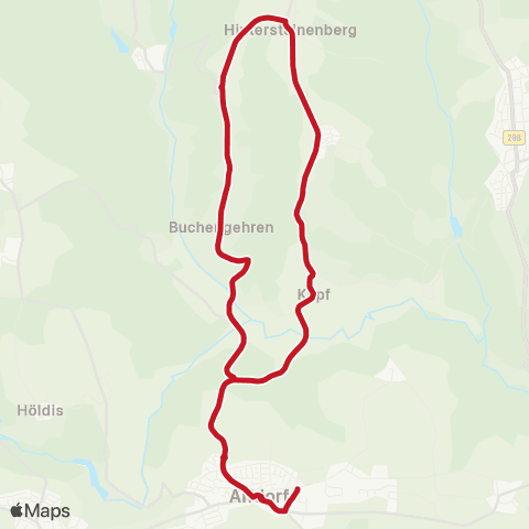 VVS Alfdorf - Vordersteinenberg map