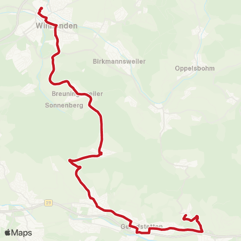 VVS Winnenden - Buoch ( - Rohrbronn)  (Fahrrad2Go) map