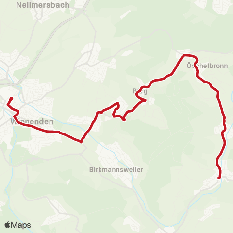 VVS Winnenden - Bürg - Oppelsbohm map