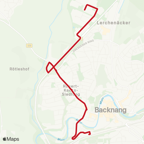 VVS Backnang ZOB - Lerchenäcker map