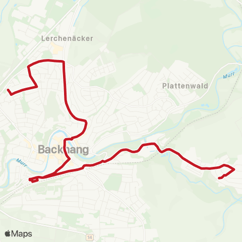 VVS Sachsenweiler - Backnang - Rietenauer Weg map