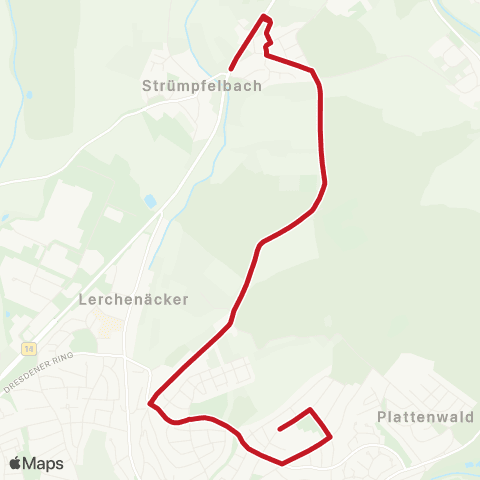 VVS Strümpfelbach - Tausschule (Schülerverkehr) map