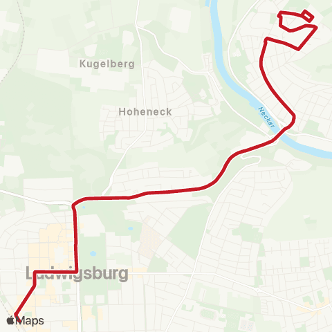VVS Neckarweih. - Ludw. ZOB - Oststadt - Oßweil-Süd (Schülerverkehr) map