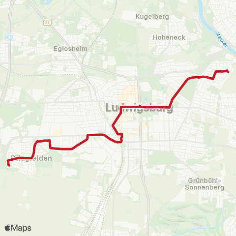 VVS Pflugfelden - Ludwigsburg ZOB - Schlösslesfeld map