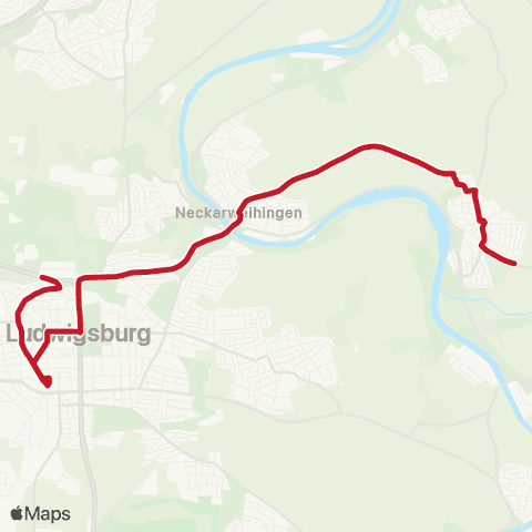 VVS Poppenweiler - Ludwigsburg ZOB - Heilbronner Straße map