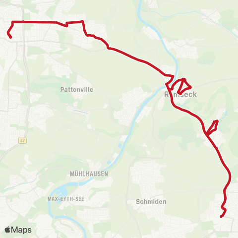 VVS Ludwigsburg - Neckargröningen - Neckarrems ( - Hegnach - Waiblingen) map