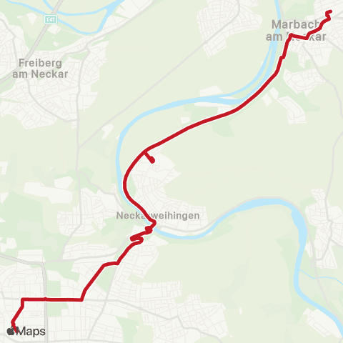 VVS Ludwigsburg - Neckarweihingen - Marbach (N) map