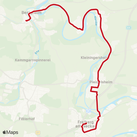 VVS Freiberg (N) - Pleidelsheim - Besigheim map