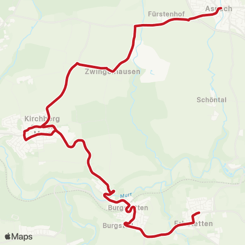 VVS Burgstall - Kirchberg - Zwingelhausen - Großaspach map