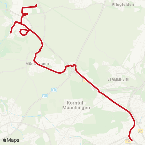 VVS Feuerbach - Kallenberg - Münchingen - Schwieberdingen map