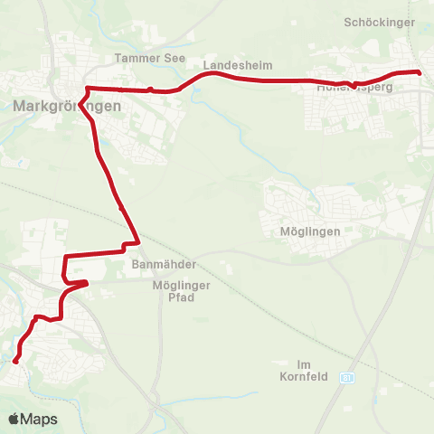 VVS Asperg - Markgröningen - Schwieberdingen map