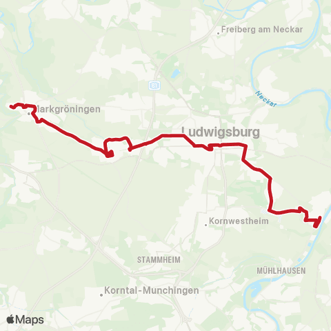 VVS Aldingen - Ludwigsburg - Möglingen - Markgröningen map