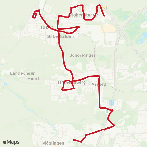 VVS Tamm - Asperg - Möglingen map