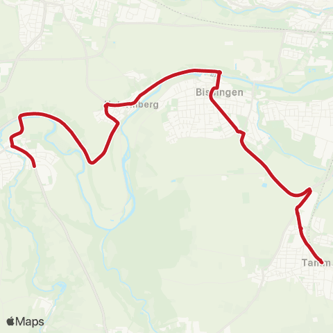 VVS (Tamm - ) Bissingen - Unterriexingen map