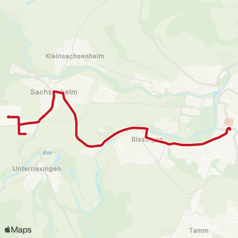 VVS Bietigheim - Sachsenheim - Eichwald map