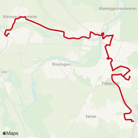 VVS Tammerfeld - Buch - Bietigheim - Metterzimmern - Sachsenheim map