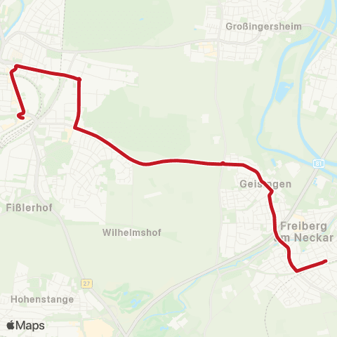 VVS Bietigheim ZOB - Freiberg (N) map
