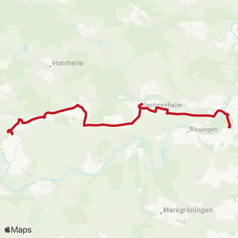 VVS Vaihingen (E) - Sersheim - Sachsenheim - Bietigheim map