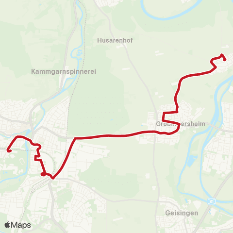 VVS Kleiningersheim - Großingersheim - Bietigheim (Schülerverkehr) map