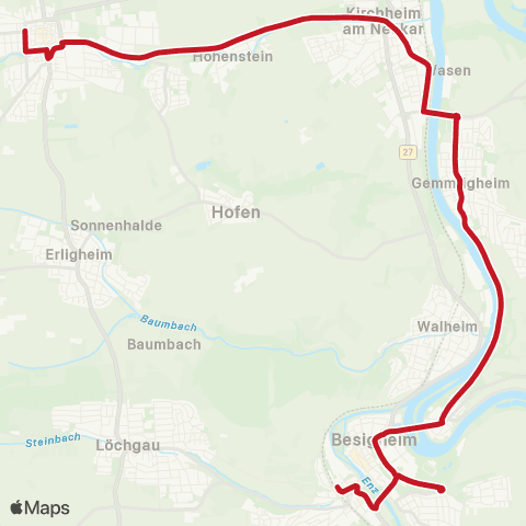 VVS Besigheim - Kirchheim (N) - Bönnigheim map