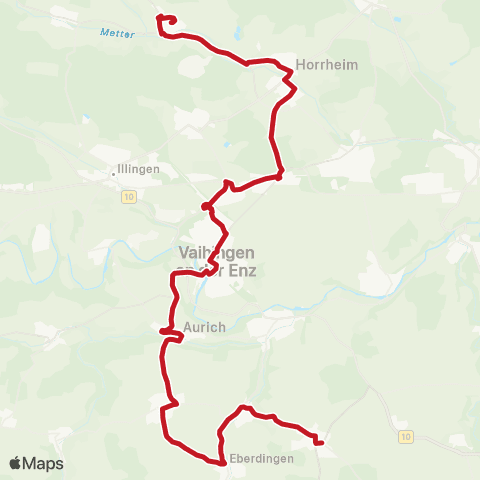 VVS Gündelbach - Vaihingen (E) - Eberdingen ( - Hochdorf) map